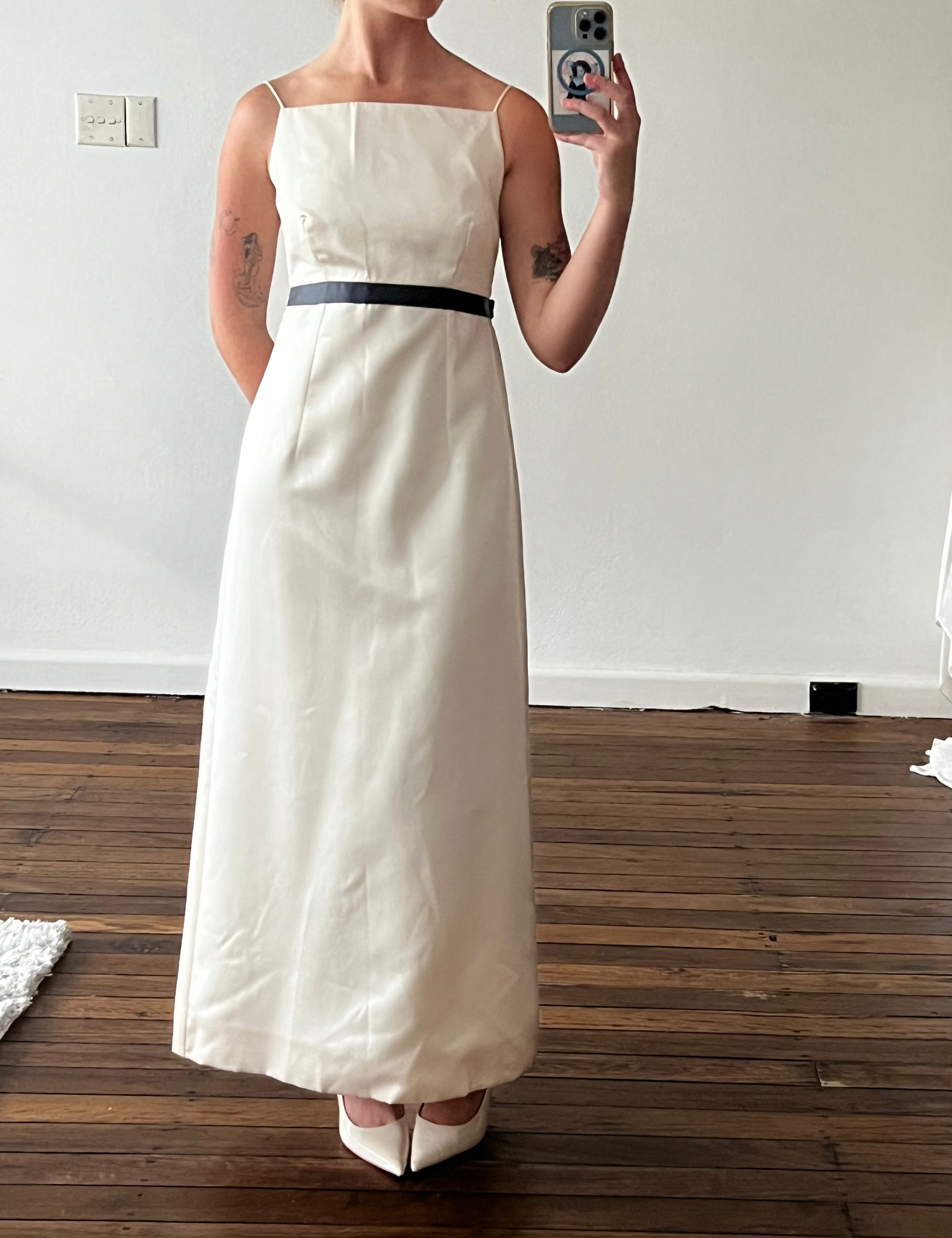 90s Vera Wang Square Neck Dress  Fruitful Bridal