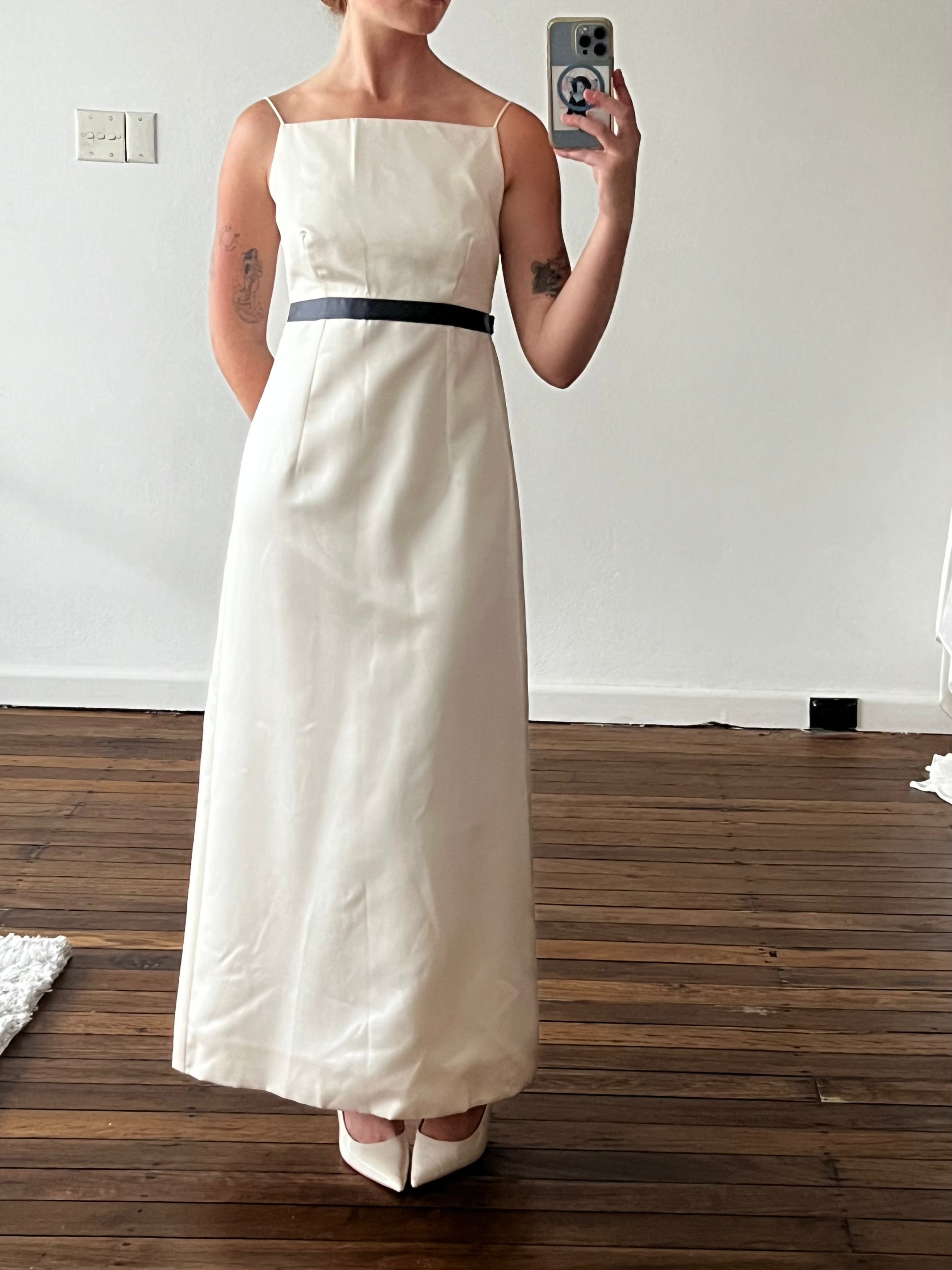 90s Vera Wang Square Neck Dress
