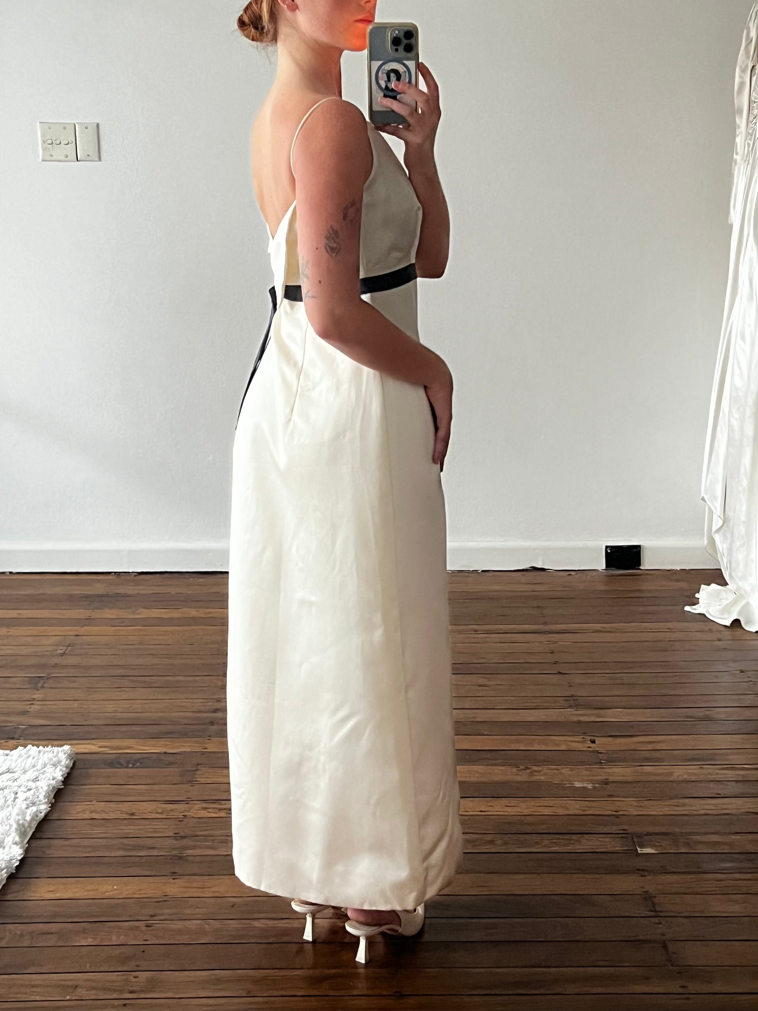 90s Vera Wang Square Neck Dress