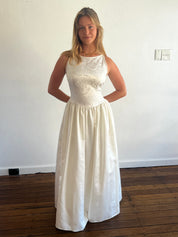 90s Gunne Sax by Jessica McClintock Brocade Bodice Dress
