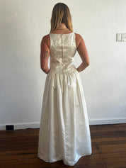 90s Gunne Sax by Jessica McClintock Brocade Bodice Dress