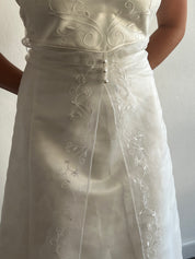 90s Strapless Embroidered Empress Dress