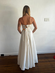 90s Strapless Embroidered Empress Dress