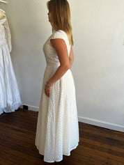 1959 Scallop Embroidered Organza Dress