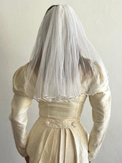 80s Shoulder Satin Trim Veil