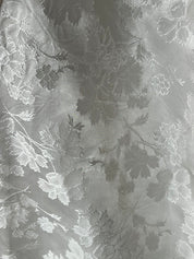 50s Boat Neck Jacquard Satin Dress