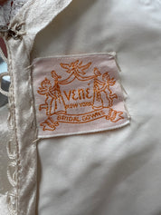 80s Couture Raw Silk Bubble Skirt Dress