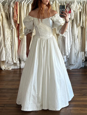 1992 Laura Ashley Lace and Bow Detail Dress