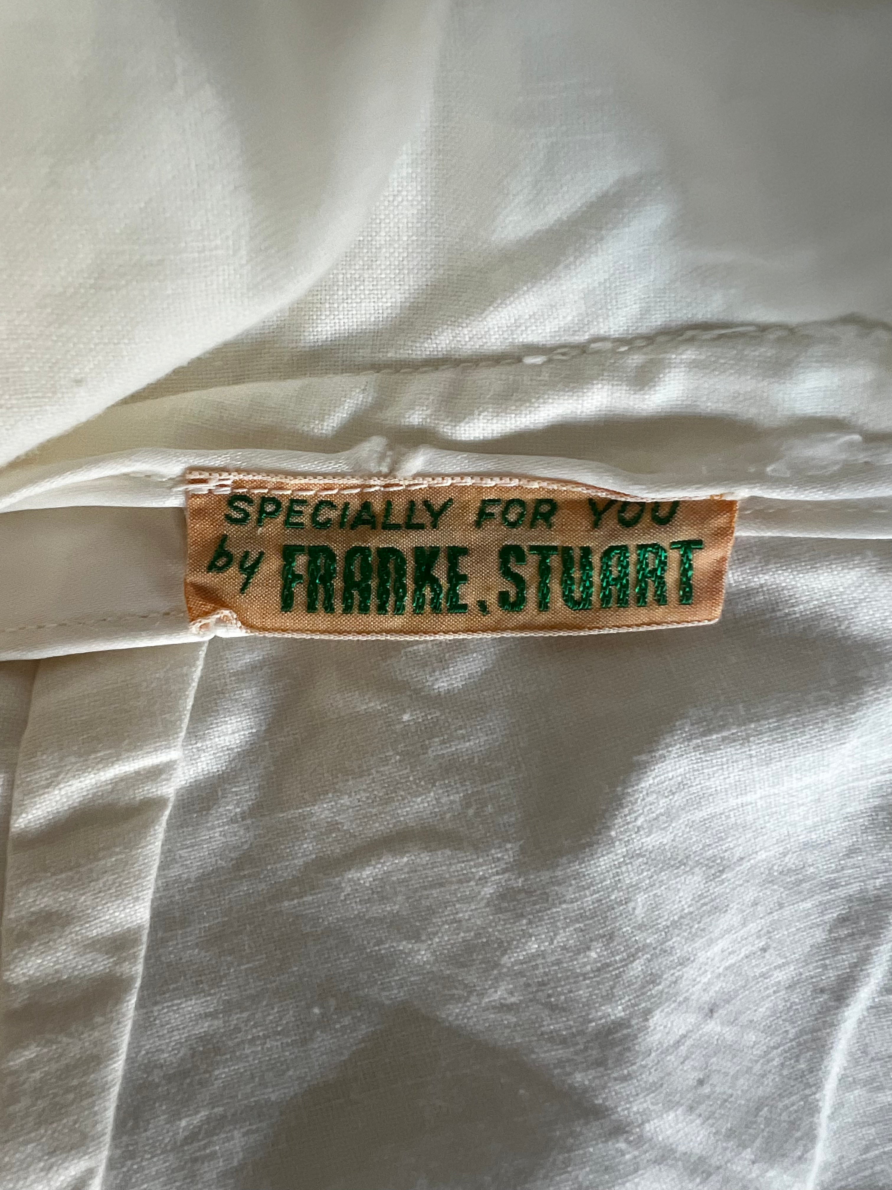 50s Franke Stuart Drop Waist Lace Detail Dress