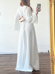 70s Polka Dot Bell Sleeve Dress