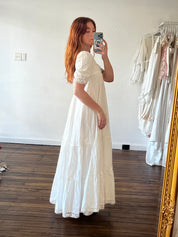 70s Laura Ashley Cotton Lace Trim Dress