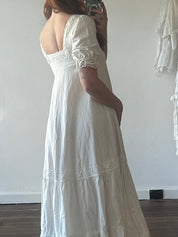 70s Laura Ashley Cotton Lace Trim Dress