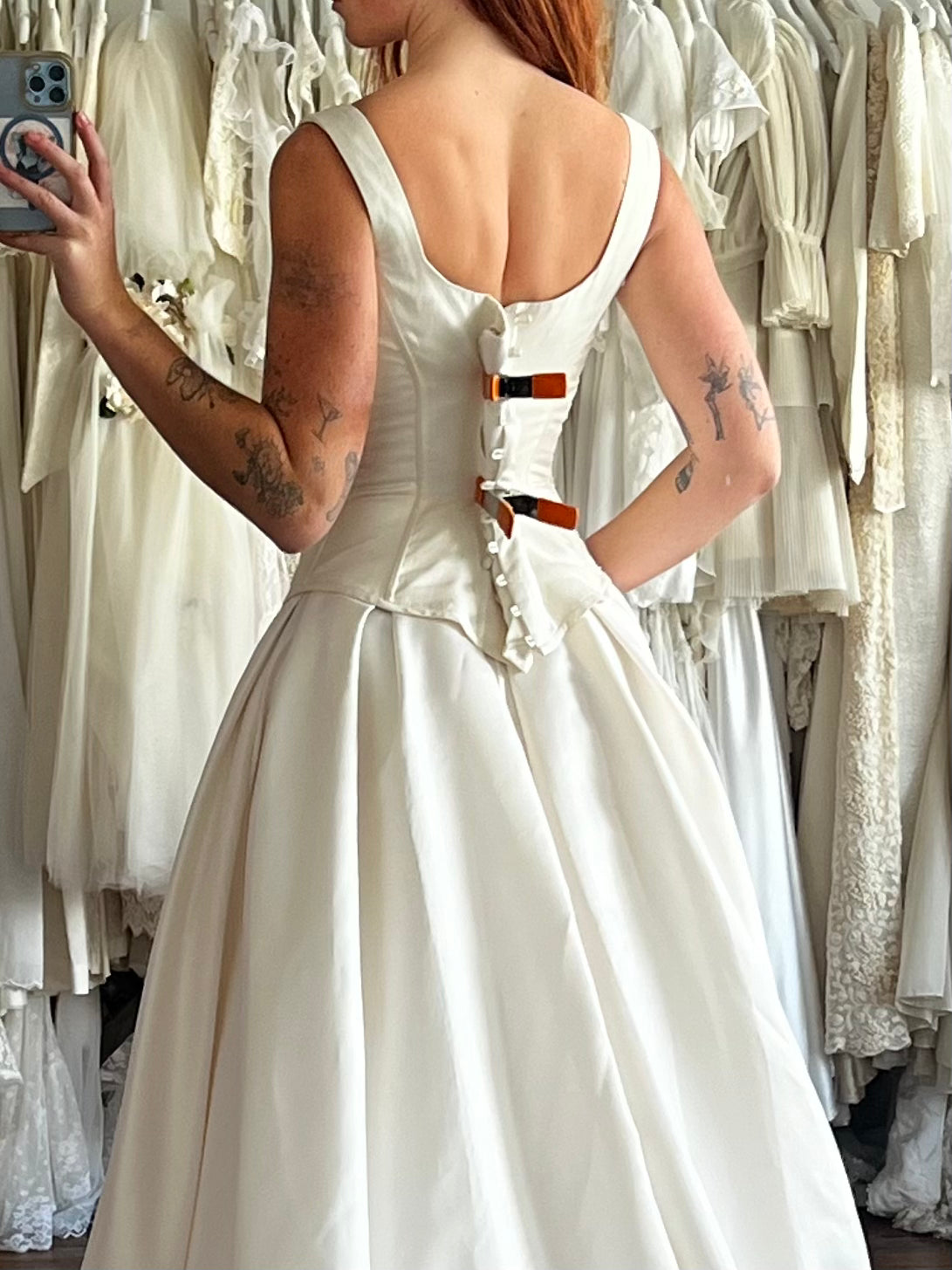 90s Helen English Organza Corset Top