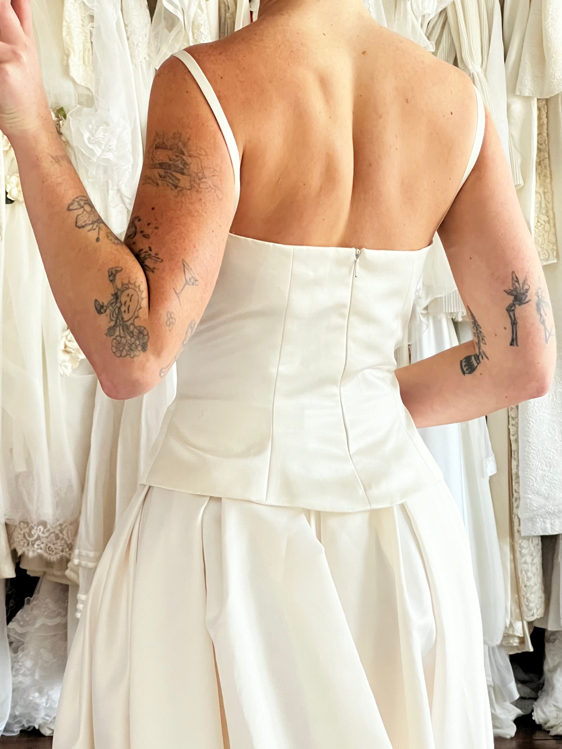 90s Studibaker Satin Corset Top