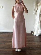 60s Pale Pink Ricky Richards Chiffon Shift Dress