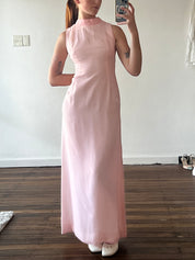 60s Pale Pink Ricky Richards Chiffon Shift Dress