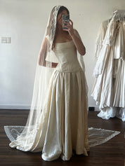 80s Julie Van Mil Silk Satin Skirt