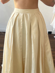 80s Julie Van Mil Silk Satin Skirt
