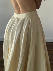 80s Julie Van Mil Silk Satin Skirt