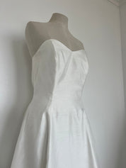 1990s Strapless A-line Dress