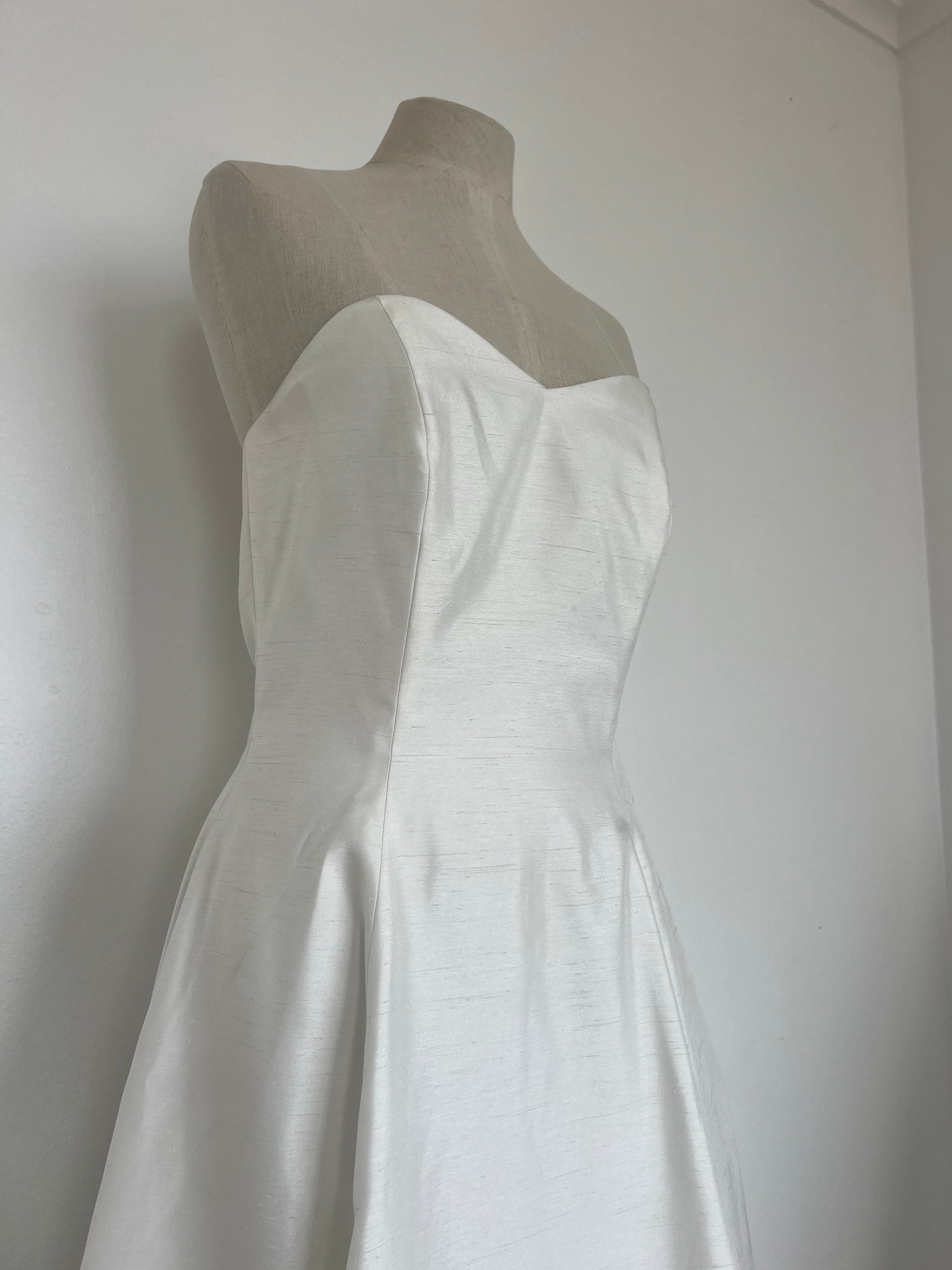 1990s Strapless A-line Dress