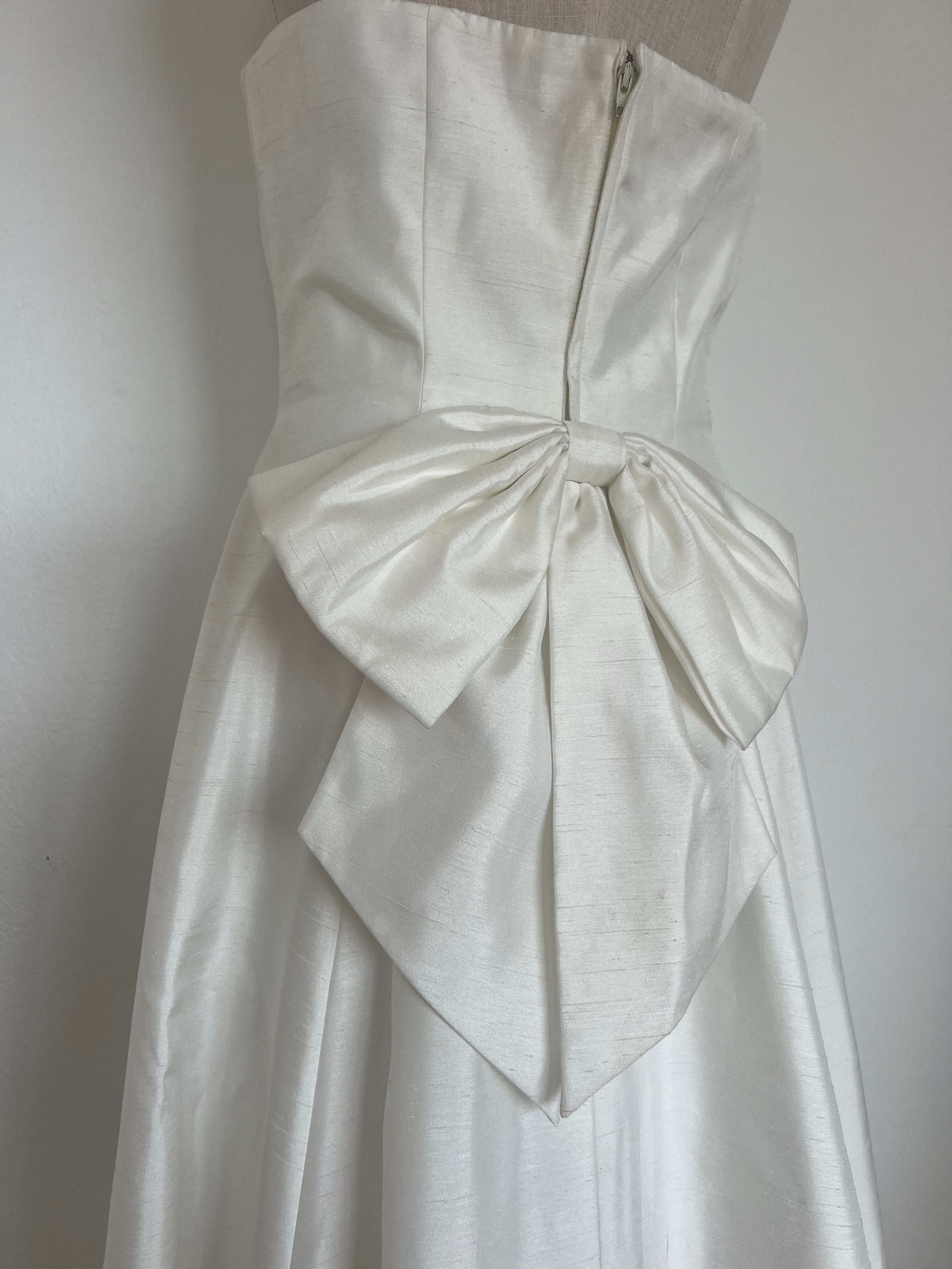 1990s Strapless A-line Dress