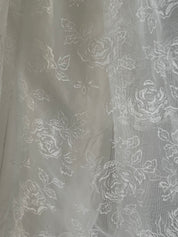 50s Flocked Peter Pan Collar Flower Girl Dress