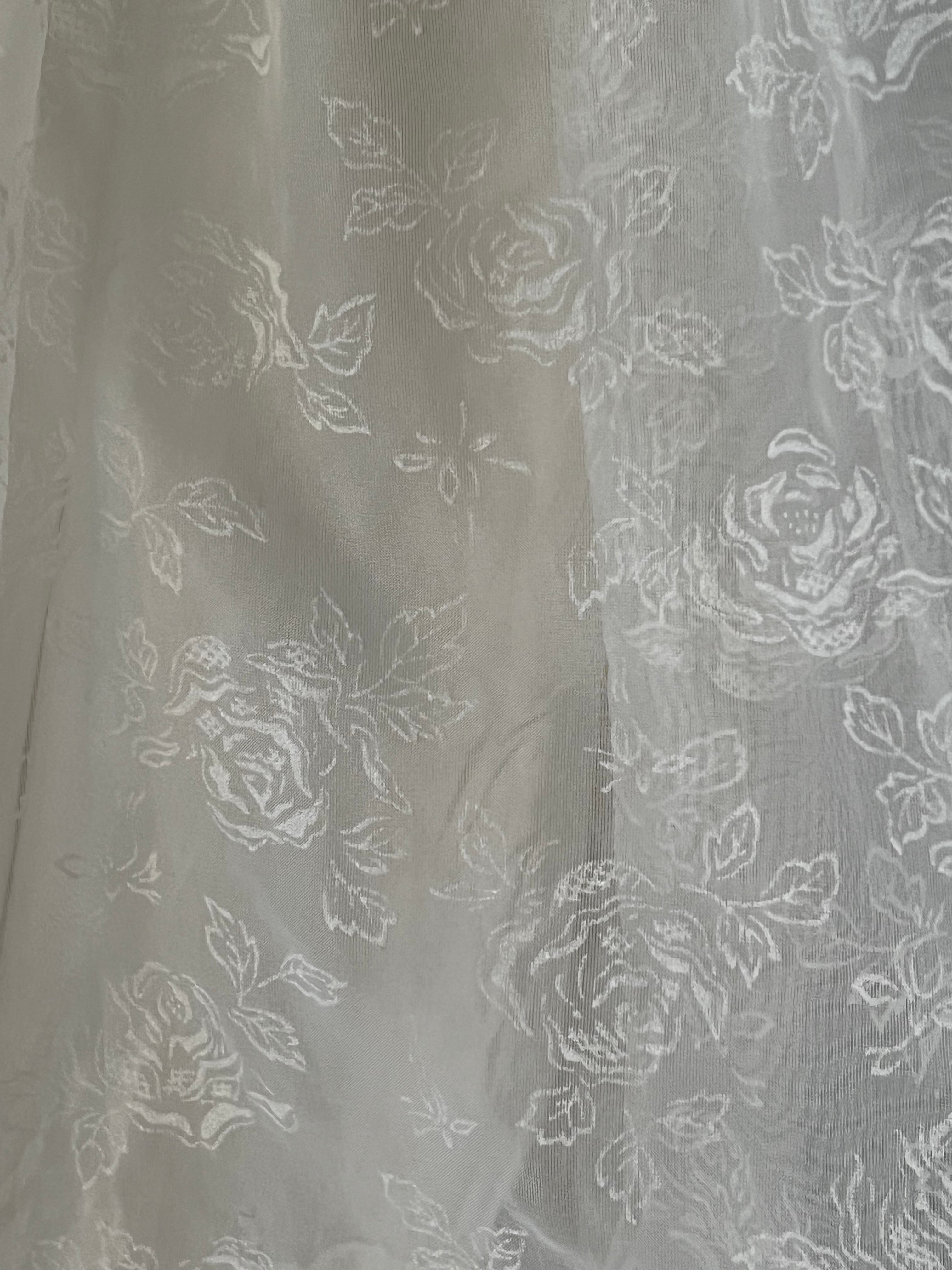 50s Flocked Peter Pan Collar Flower Girl Dress