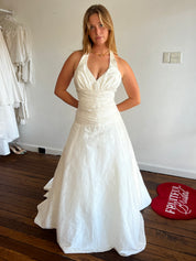 2000s Pure Silk Halter Ballgown