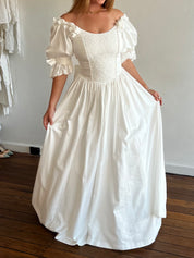 1994 Laura Ashley Lace and Bow Detail Dress