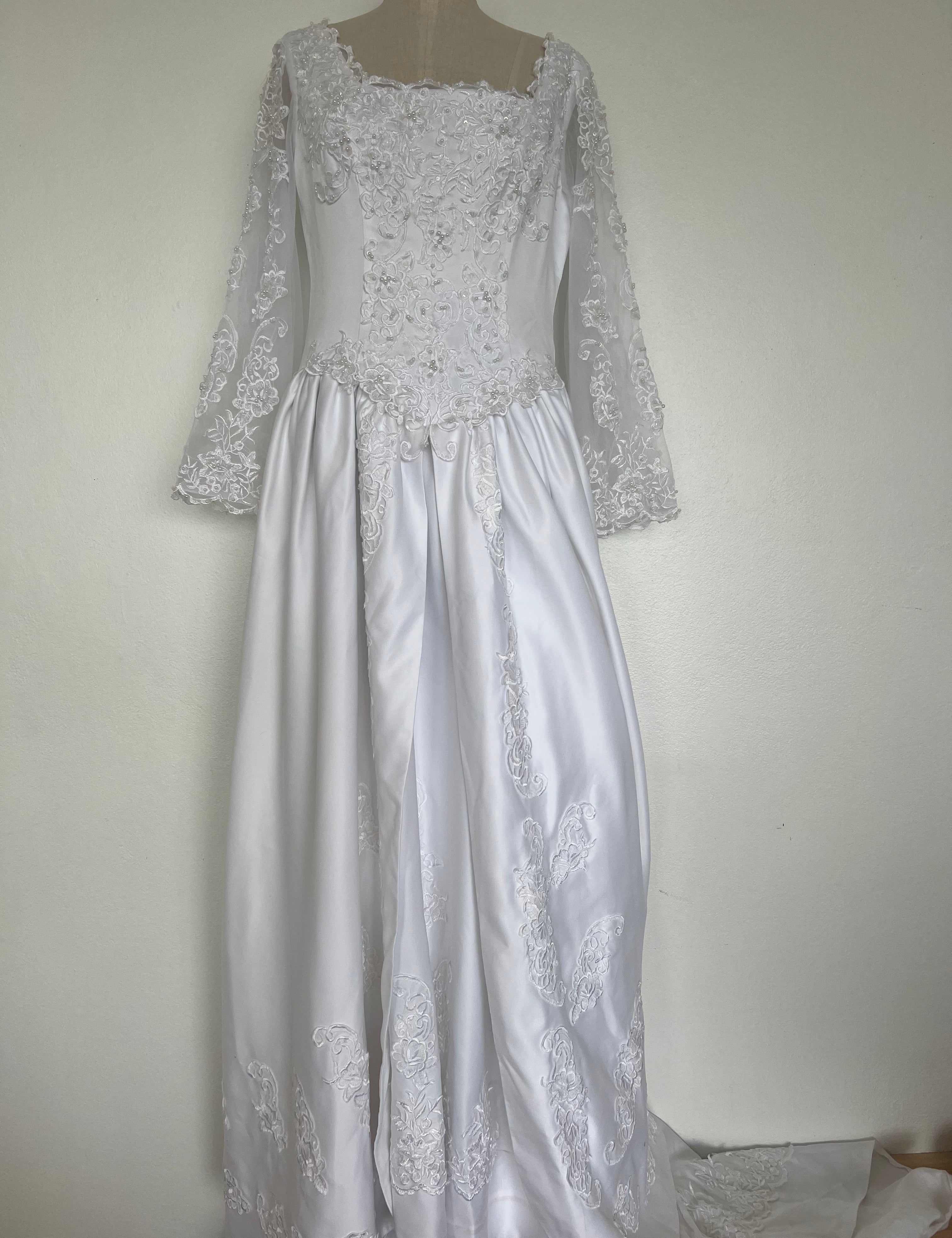 90s Beaded Lace Bell Sleeve Dress Fruitful Bridal 90s Beaded Lace Bell Sleeve Dress Fruitful Bridal