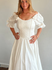 1994 Laura Ashley Lace and Bow Detail Dress