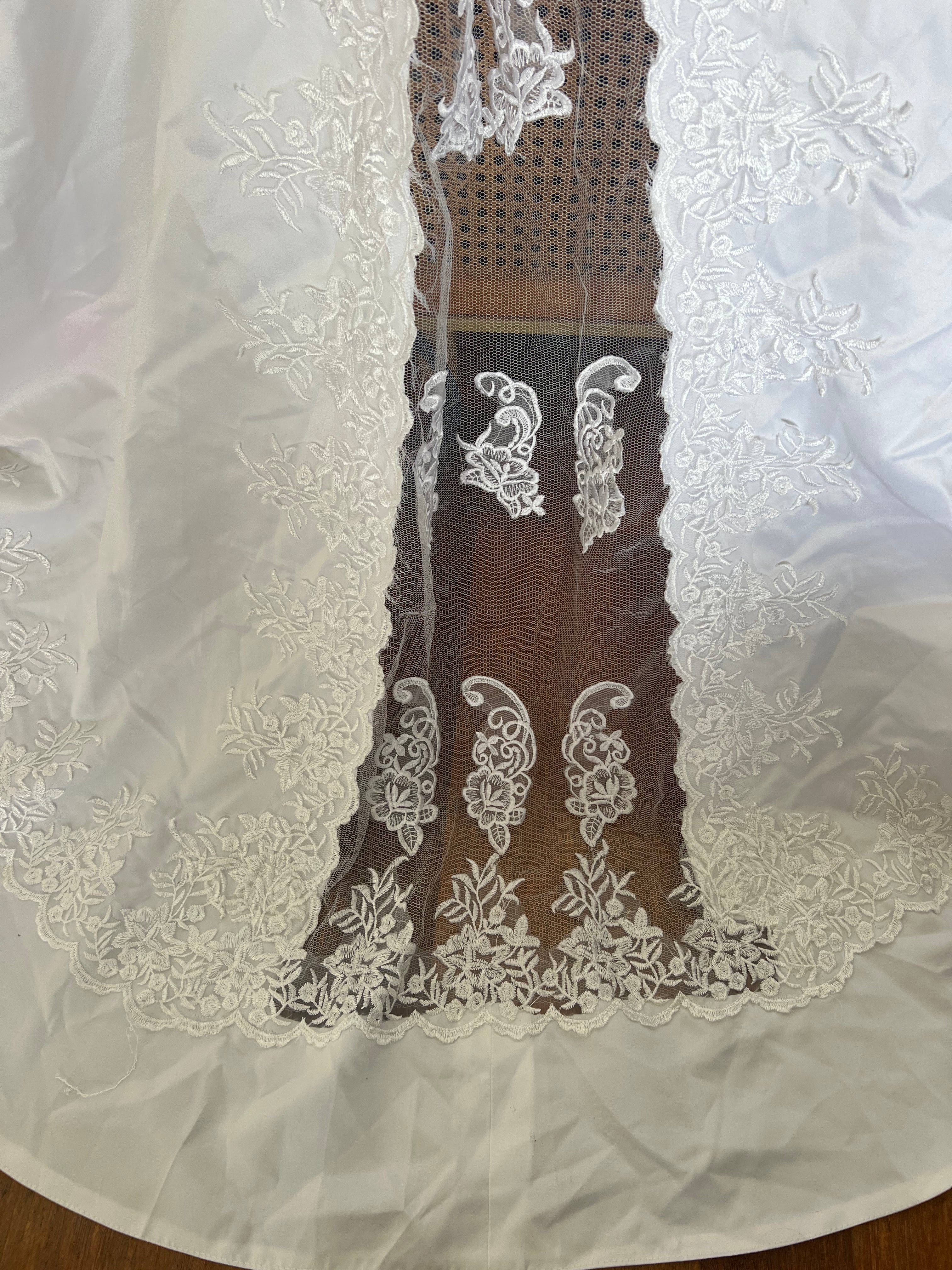 1990s Beaded Lace Bell Sleeve Dress