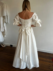 1994 Laura Ashley Lace and Bow Detail Dress