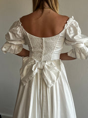 1994 Laura Ashley Lace and Bow Detail Dress
