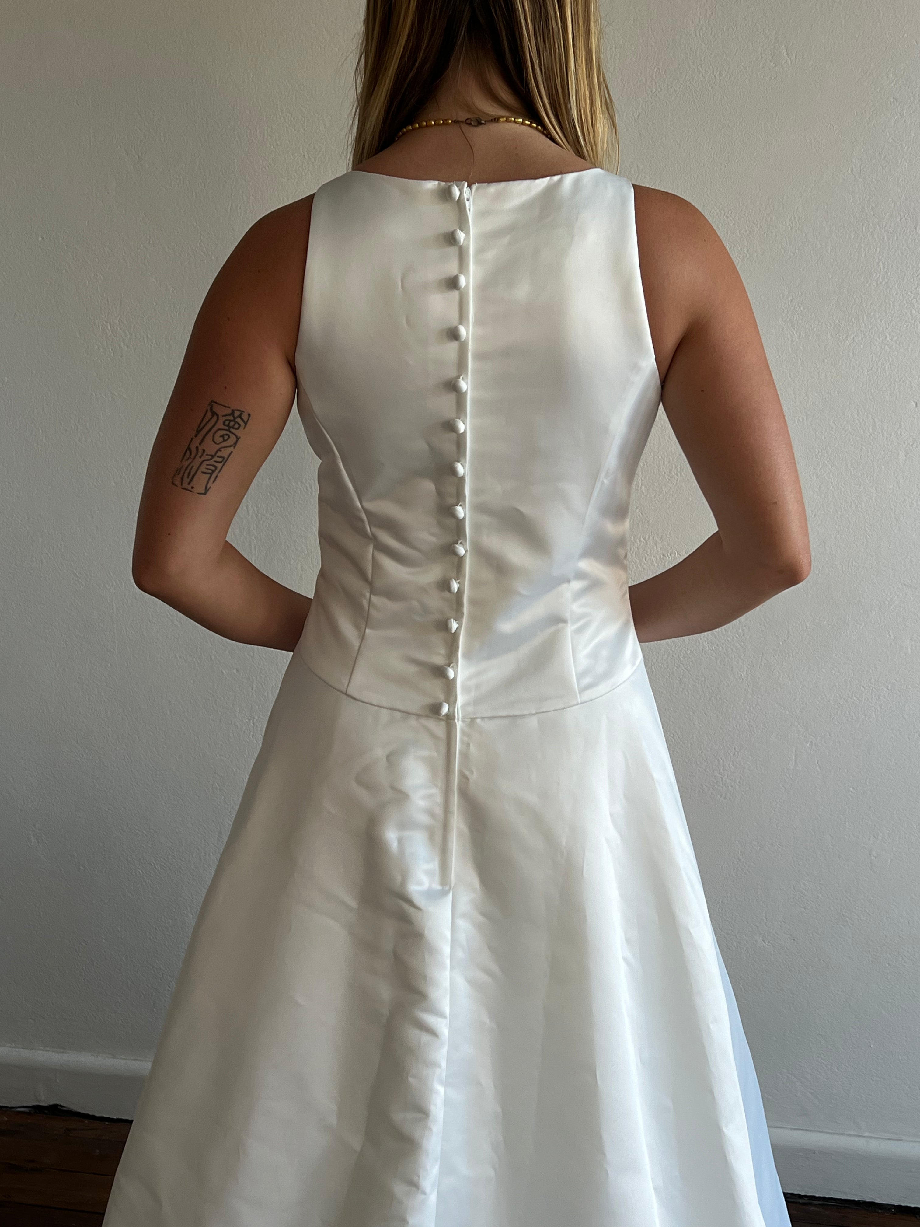 90s Jessica McClintock Satin Princess Dress