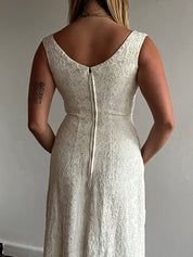 70s Beaded Embroidery Shift Dress