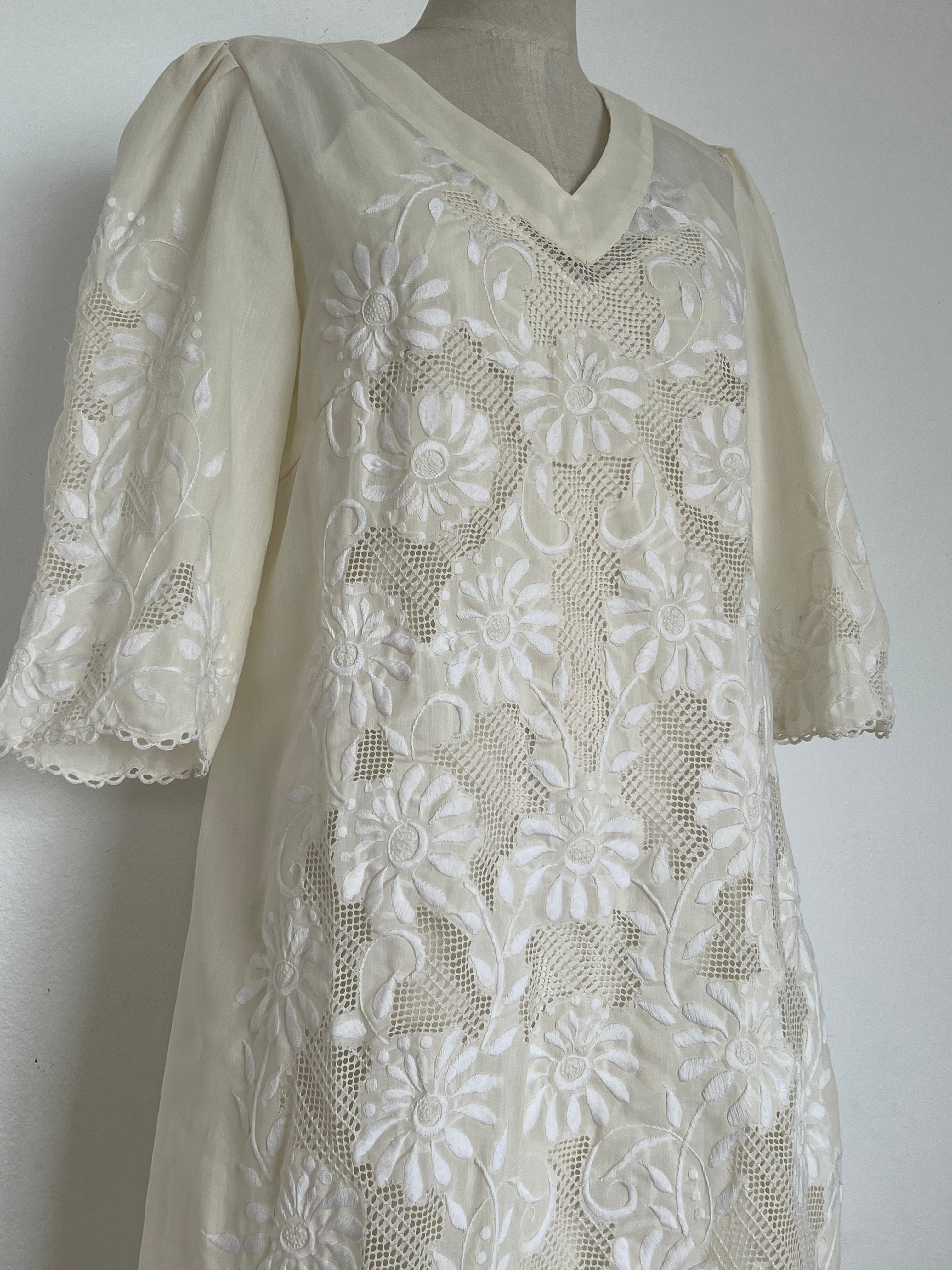 1970s Mexican Embroidered Dress