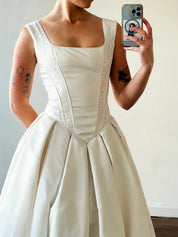90s Romantic Jean Fox Corset Dress