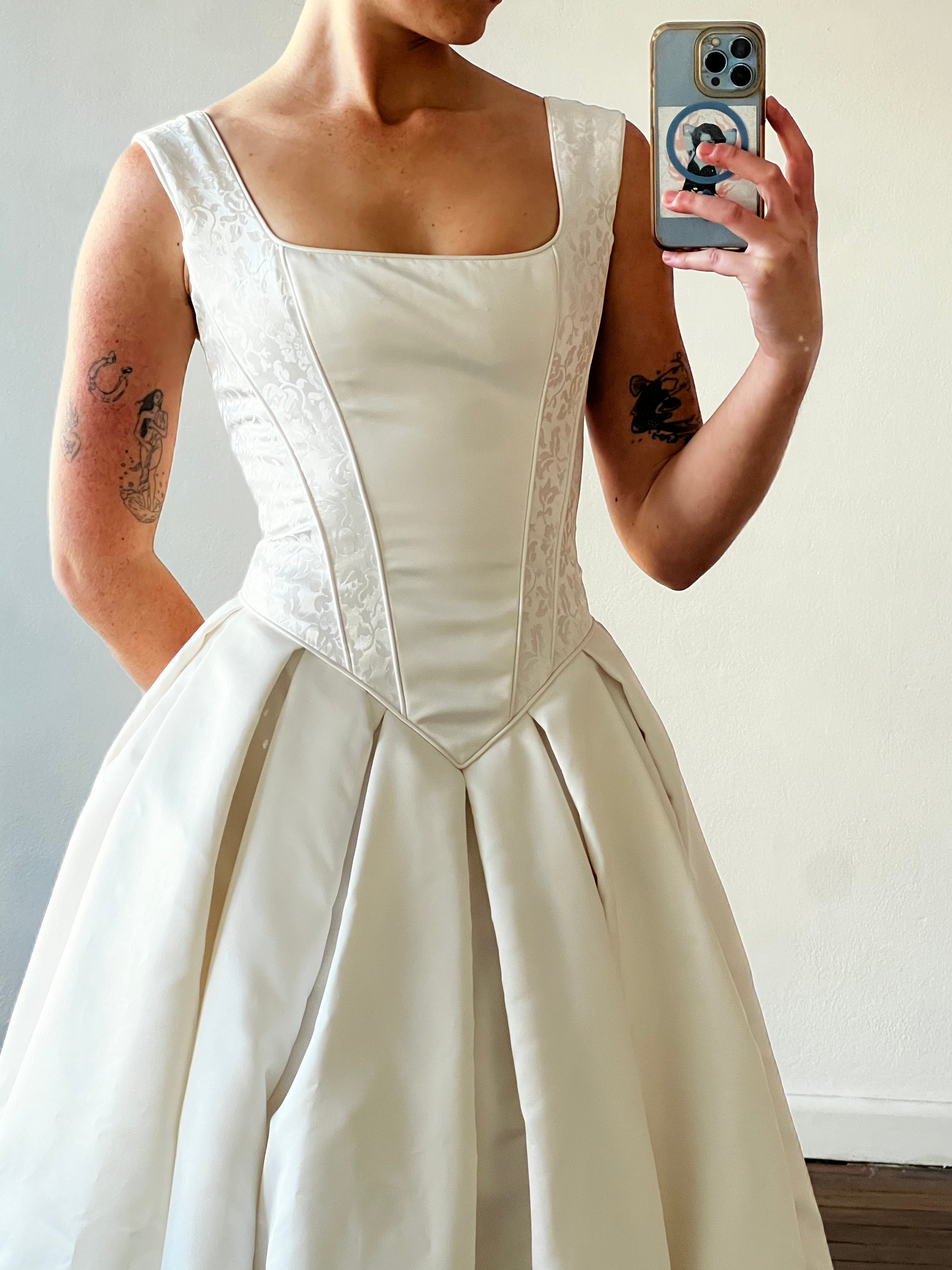 90s Romantic Jean Fox Corset Dress