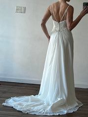 2000s Chiffon Beaded Empress Dress