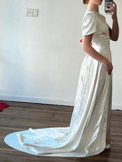 20s Liquid Silk Inverted Basque Waist Dress