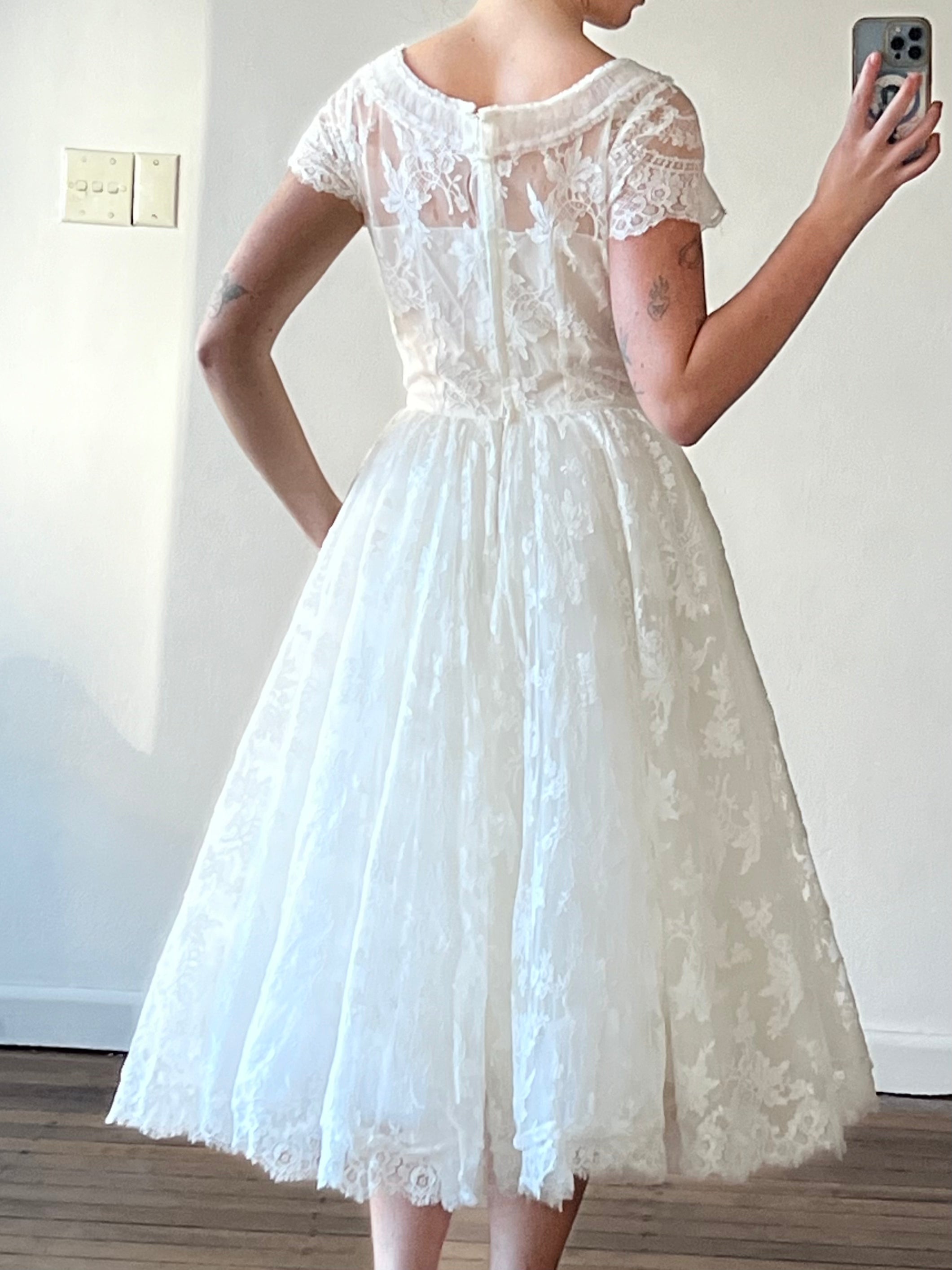 60s Lace Cupcake Midi