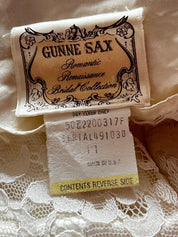 70s Gunne Sax Satin and Lace Empress dress