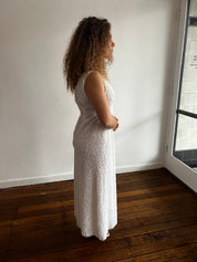 60s Lace Ruffle Shift Dress