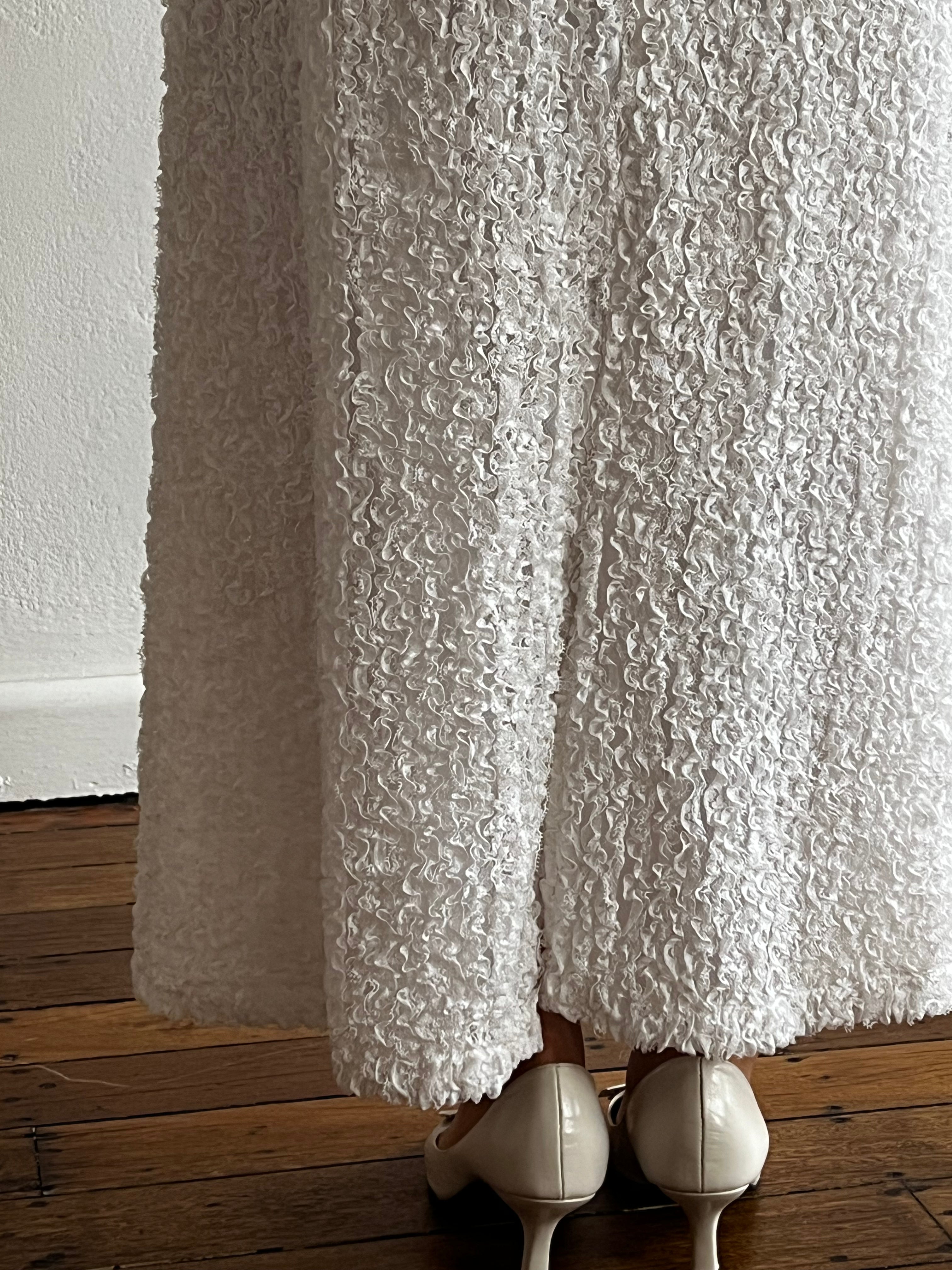 60s Lace Ruffle Shift Dress