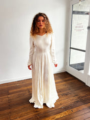 40s Embossed Satin Dress