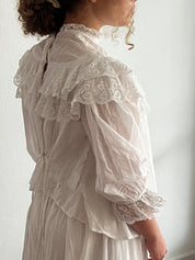 1908 Edwardian Cotton and Lace Trim Set
