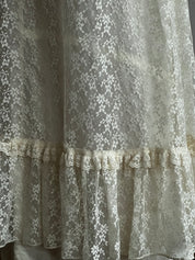 40s Sheer Long Sleeve Lace Prairie Dress
