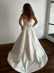 90s Guipure Lace Corset and Satin Skirt Set